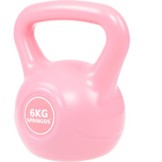 Springos Kettlebell hantele ABS Springos FA1059 6kg, rozā svars