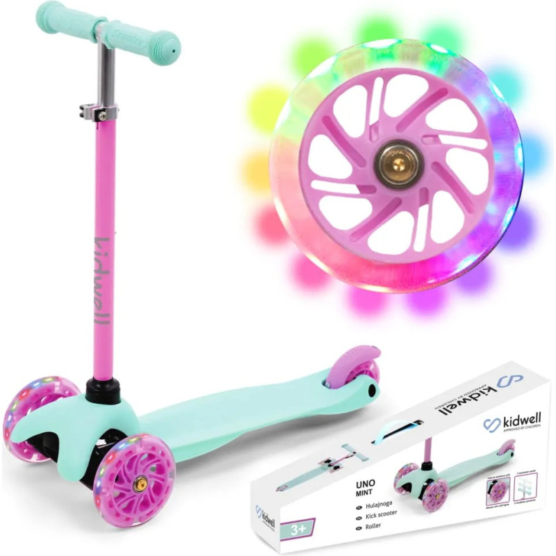 Kidwell Uno Mint trīsriteņu skūteris LED Wheels 0014