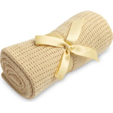 Sensillo ažūra sedziņa/pleds MOLI BEIGE COFFEE