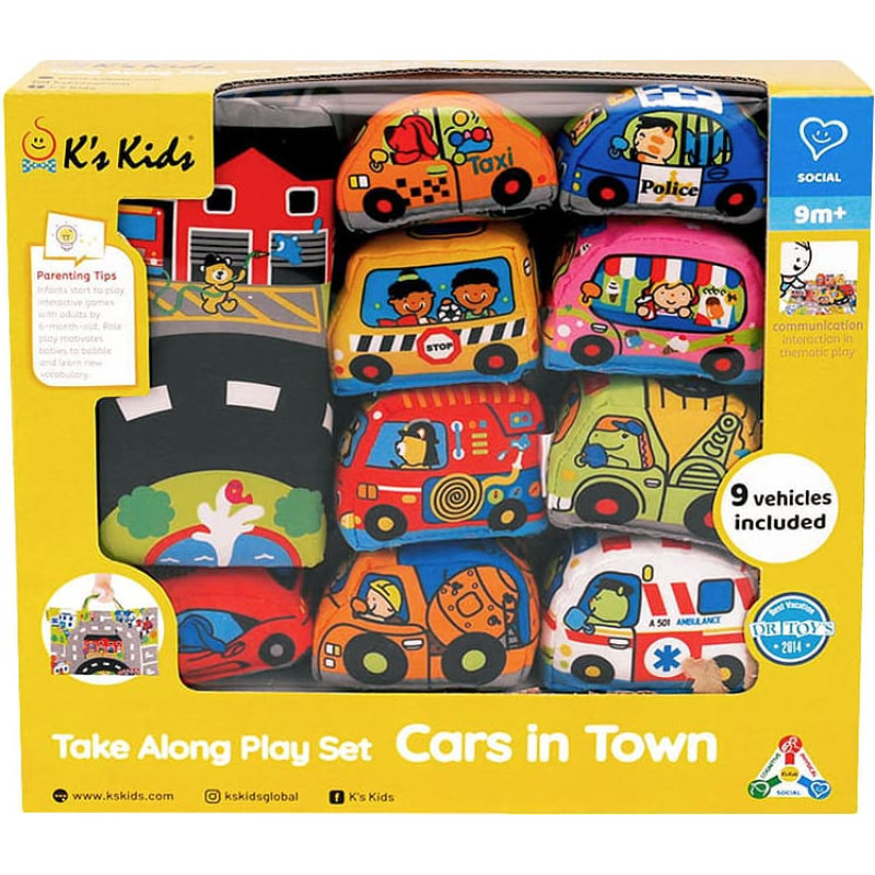 Ks Kids K&rsquo;s KIDS Mazuļu rotaļu paklājiņ&scaron; Automa&scaron;īnas pilsētā