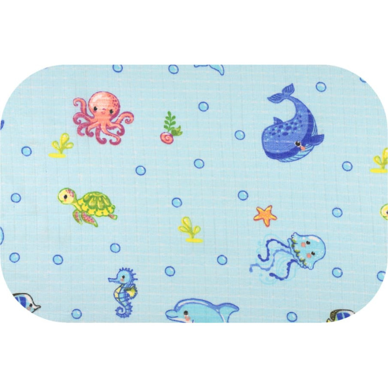Ega Kids autiņš - 29743 - TETRA PRINT - EGA - AQUARIUM - BLUE -  izmērs 70x80 cm