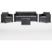 Bica Dārza mēbeļu komplekts Set Nebraska 3 pelēks