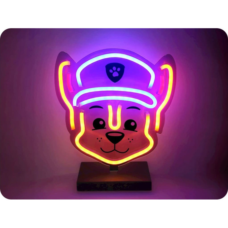 PAW PATROL Led neona lampa uz statīva bērniem, Ķepu patruļa-Chase - 29658
