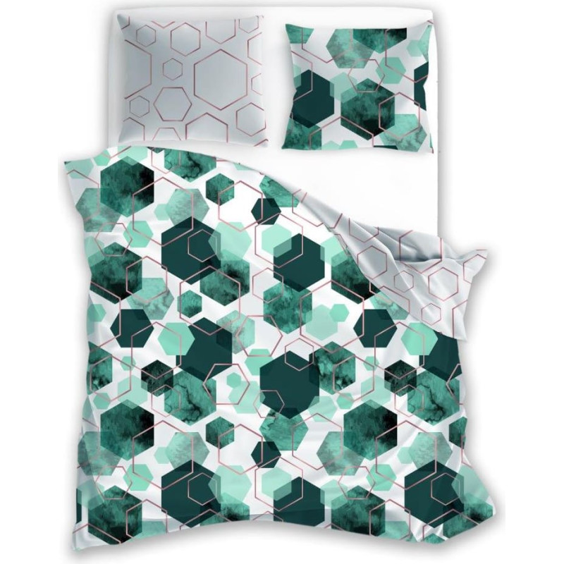 POŚCIEL KPL.140X200+70X90 MILAGRO VERDE 009 SATYNA BAW.