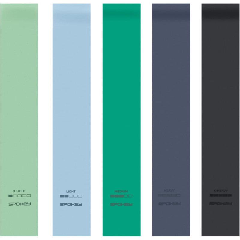 Spokey A set of fitness bands (5 pcs) with a different resistance level Spokey ARTIO