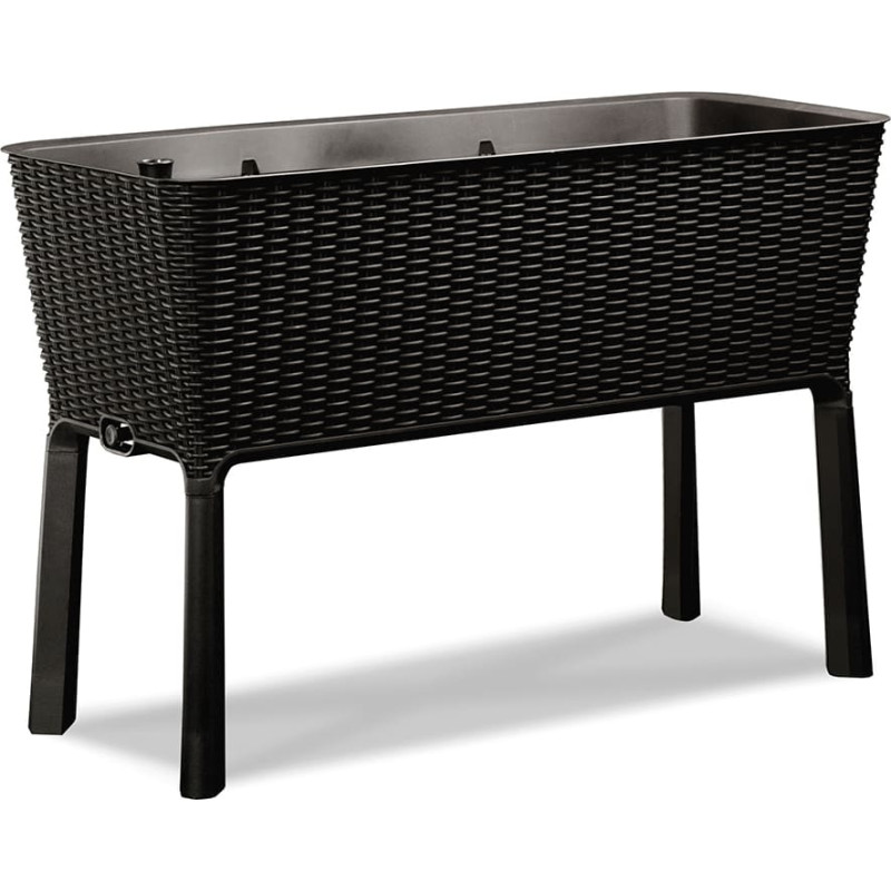 Keter Puķu pods Easy Grow Rattan Waves pelēks