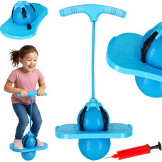 Bērnu lēkšanas rotaļlieta POGO, zila — līdzsvara attīstīšanai