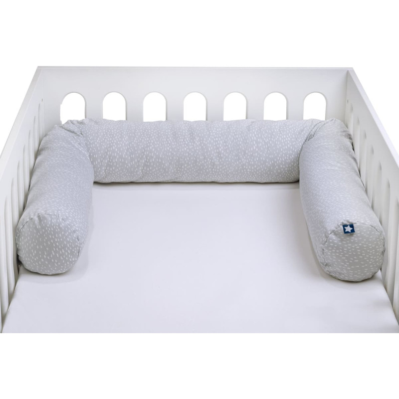 Julius Zollner Bērnu gultiņā ielokāma apmale &ldquo;Jersey Tiny Squares grey&rdquo;