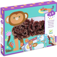 Djeco Kolāžas ar vilnu un Velcro&reg; - Pūkainie draugi