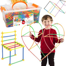 Woopie Klocki Konstrukcyjne Kolorowe Słomki 1200 el.