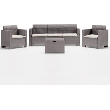 Bica Dārza mēbeļu komplekts Set Nebraska 3 bē&scaron;s