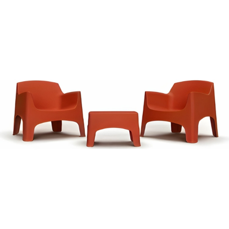 Bica Dārza mēbeļu komplekts Set Ibiza Terrace ķieģeļu sarkanā krāsā