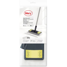 Mery Grīdas birste putekļu savāk&scaron;anai Dust Mop 25,8x10,5cm ar 10 lupatiņām 29,5x21,5cm