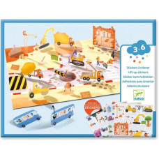 Djeco Pārlīmējamas telpiskās (3D) uzlīmes - Transportlīdzekļi