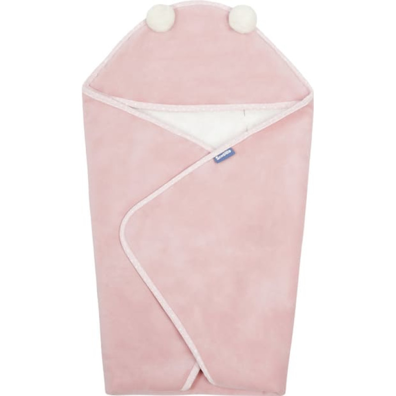 Sensillo CARRY COT SWADDLE PLUSH BLANKET RAM 75X75 PINK