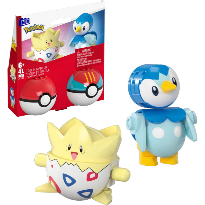 Mattel MEGA Pokemon Pokeball Togepi Piplup JCT44