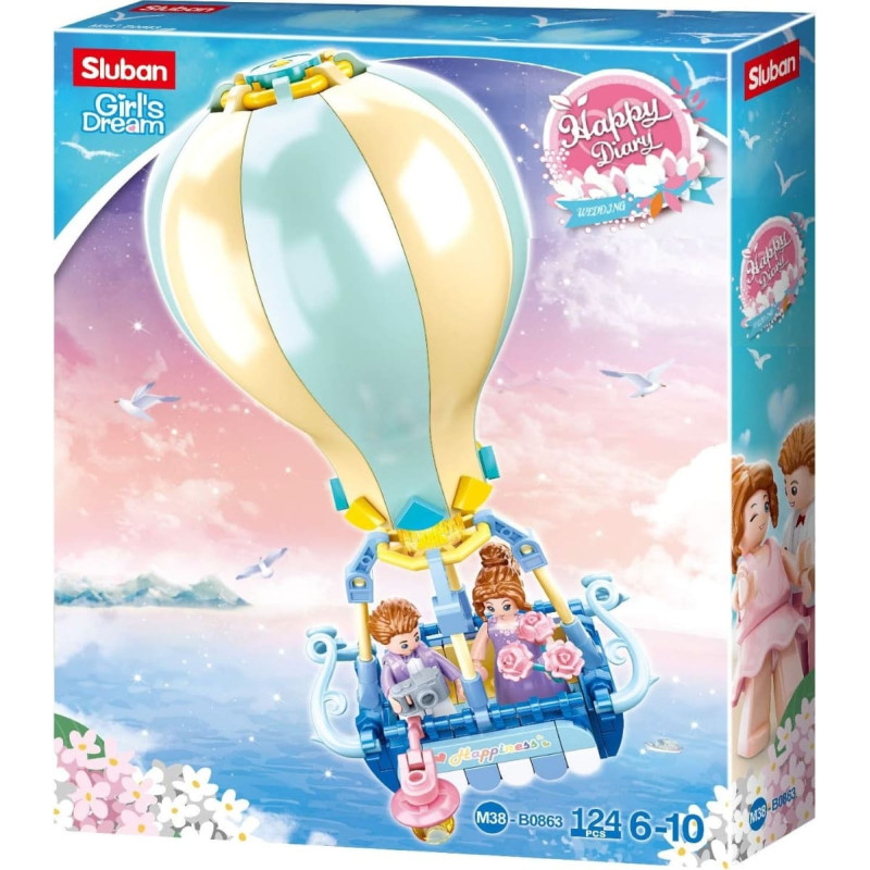 Klotsikomplekt Kuumaõhupall 124 osa