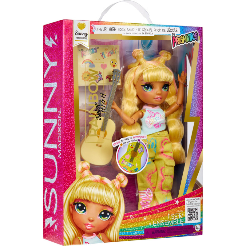 Rainbow High 565628-EUC Rainbow High Junior High Doll Sunny