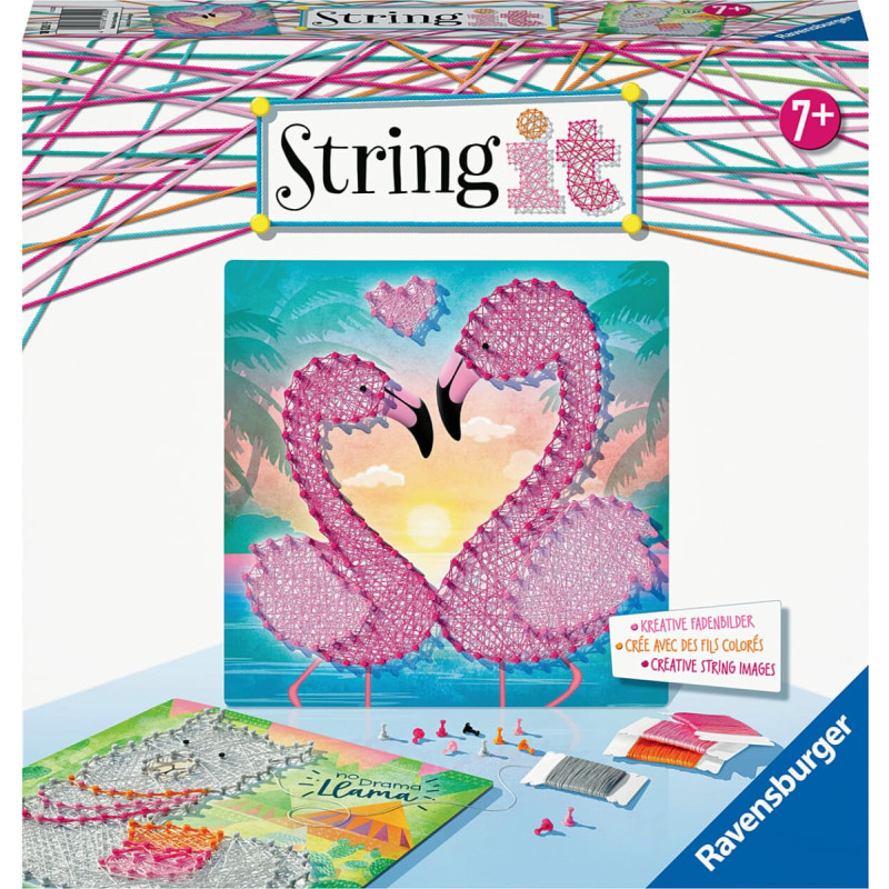 Ravensburger Rokdarbi &ndash; String it Midi Lama & Flamingo 7+