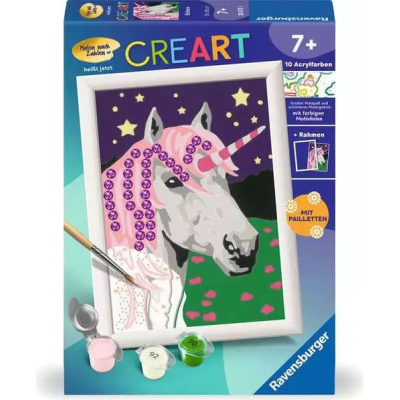 Ravensburger Krāsojamā glezna 13x18cm Vienradzis