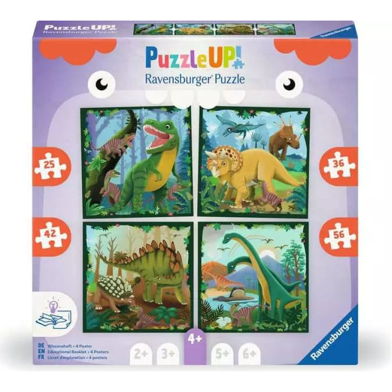 Ravensburger Puzzle UP 4in1 Dinozauri &ndash; 4 puzles 4+