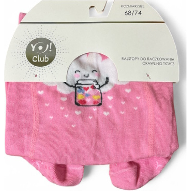 Yo Baby Zeķubikses rāpo&scaron;anai 68/74 RAB-0025 pink cloud