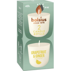 Bolsius Sveces Clean Light uzpildes sveces 2 gab. grapefruit & ginger