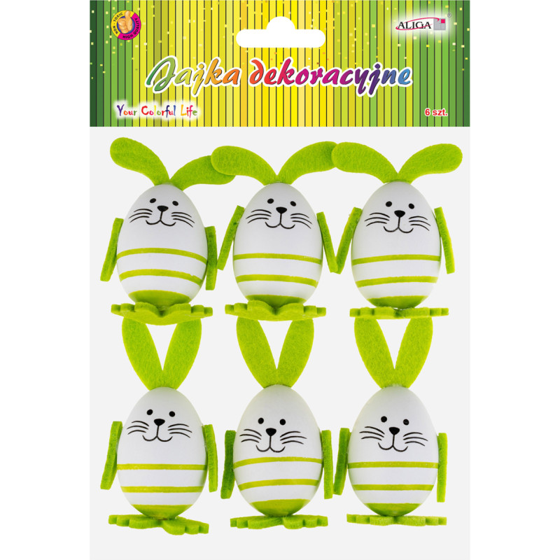 JAJKA PLASTIKOWE KRÓLICZKI 6 SZT.