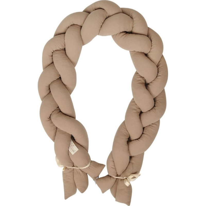Babymatex Bumper - BRAID - TB00441 / 17  - MUSLIN - BEIGE- size 200 cm