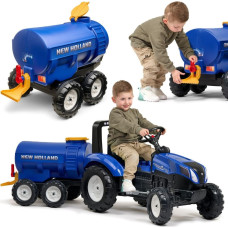 Falk New Holland zila cisternas piekabe ar krānu
