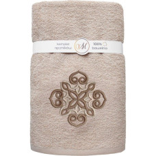 RĘCZNIK KPL.MARIBELLA 3 SZT./30X50/50X100/70X140/ FROTTE HAFT 005 MANDALE KAWA Z MLEKIEM