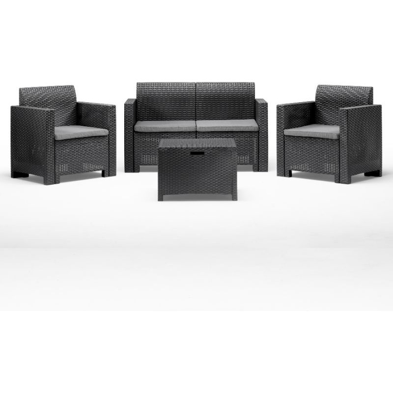 Bica Dārza mēbeļu komplekts Set Nebraska 2 pelēks