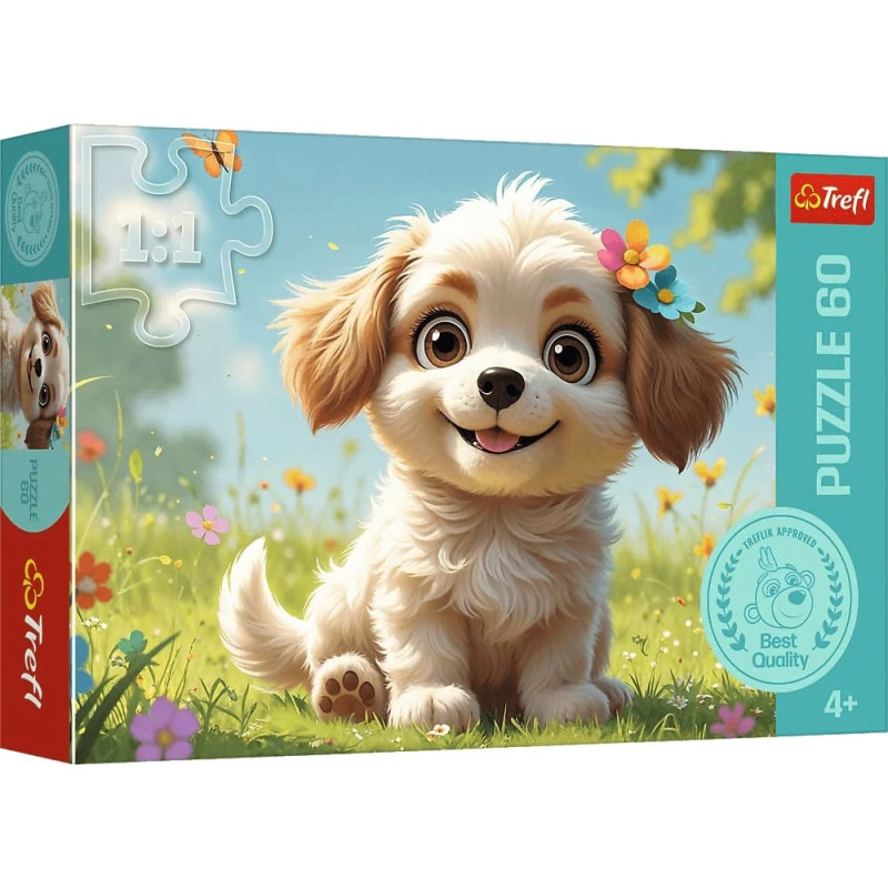 Trefl 17408 Puzzle 60 Szczeniaczkiem być !