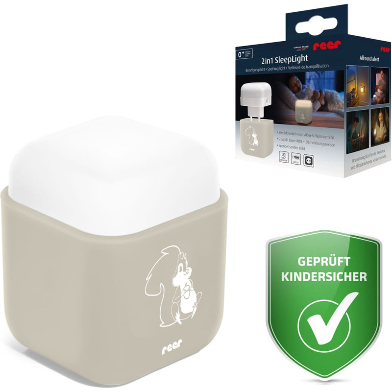 Reer 2in1 SleepLight pārnēsājama naktslampiņa, cream
