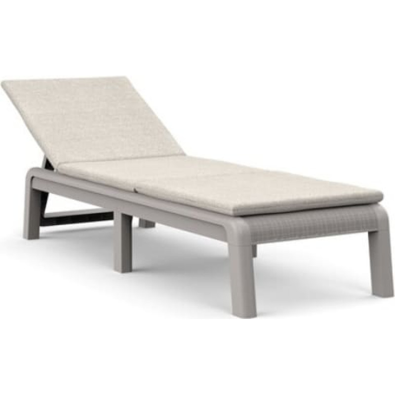 Keter Sauļošanās krēsls Atlas ar spilvenu gaiši pelēks