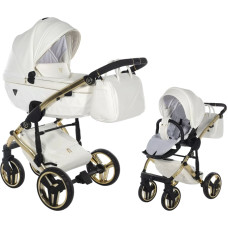 Junama Universālie rati 2 in 1 Fluo Line v3 indyvidual - 17 Balts/zelts (White/gold)
