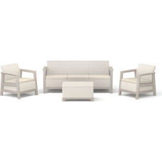 Keter Dārza mēbeļu komplekts Scandi Linea 3 Seater Set oļu pelēks/gaiši bēšs