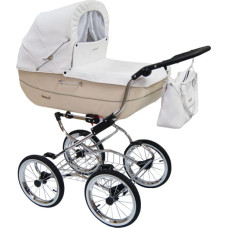 Baby Fashion RENEE Universālie rati 2in1, R-3 Balts-Bēšs (white-beige)