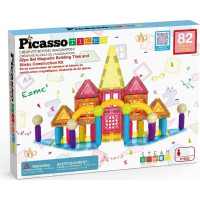 Picasso Tiles Magnētiskais konstruktors būvē&scaron;anas flīzes 82 detaļas, PTE22