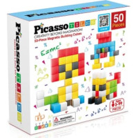 Picasso Tiles Magnētiskais konstruktors magnētiskie kubi 50 detaļas, PMC50