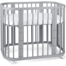 Bērnu gultiņa 5in1 ar matraci Grey, Waldin