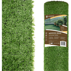 Springos Mākslīgā zāliena rullis 2x5 m zaļš paklājs terasei, balkonam, dārza paklājam 10 mm