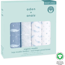 Aden &Amp; Anais Aden Anais organiskie autiņi Oceanic 4-pack 120/120cm