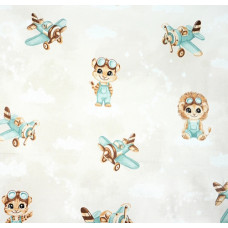 Miniania Autiņ&scaron; flaneļa PILOT beige 70x80 cm (7334)