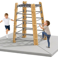 Classic World Edu Wooden Climbing Tower with Safety Mats Set
