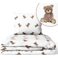 Ankras Bedding set - 6  parts - 120/90/360 - TEDDY - WHITE