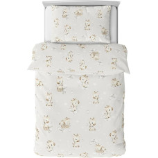 Ankras Bedding set - 6  parts - 120/90/360 - GIRAFFE - BEIGE