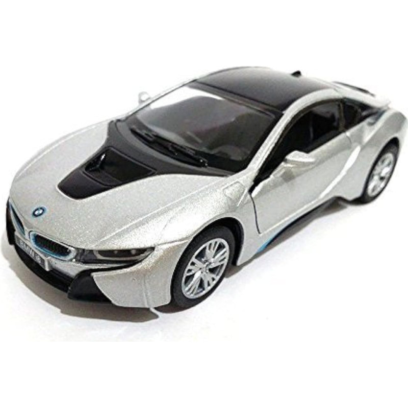 Kinsmart automašīna, BMW i8, sudraba