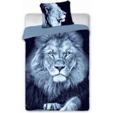 BEDDING SET WILD LION 140X200+70X90 COTTON. YOUTH.