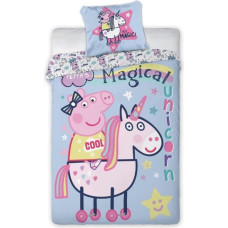 BEDDING SET PEPPA PIG NO 022 140X200+1X70X90 COTTON.